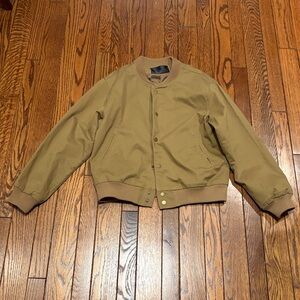 OAK + FORT Cotton Bomber Jacket - Tan/Olive - Men's XS - Like New
